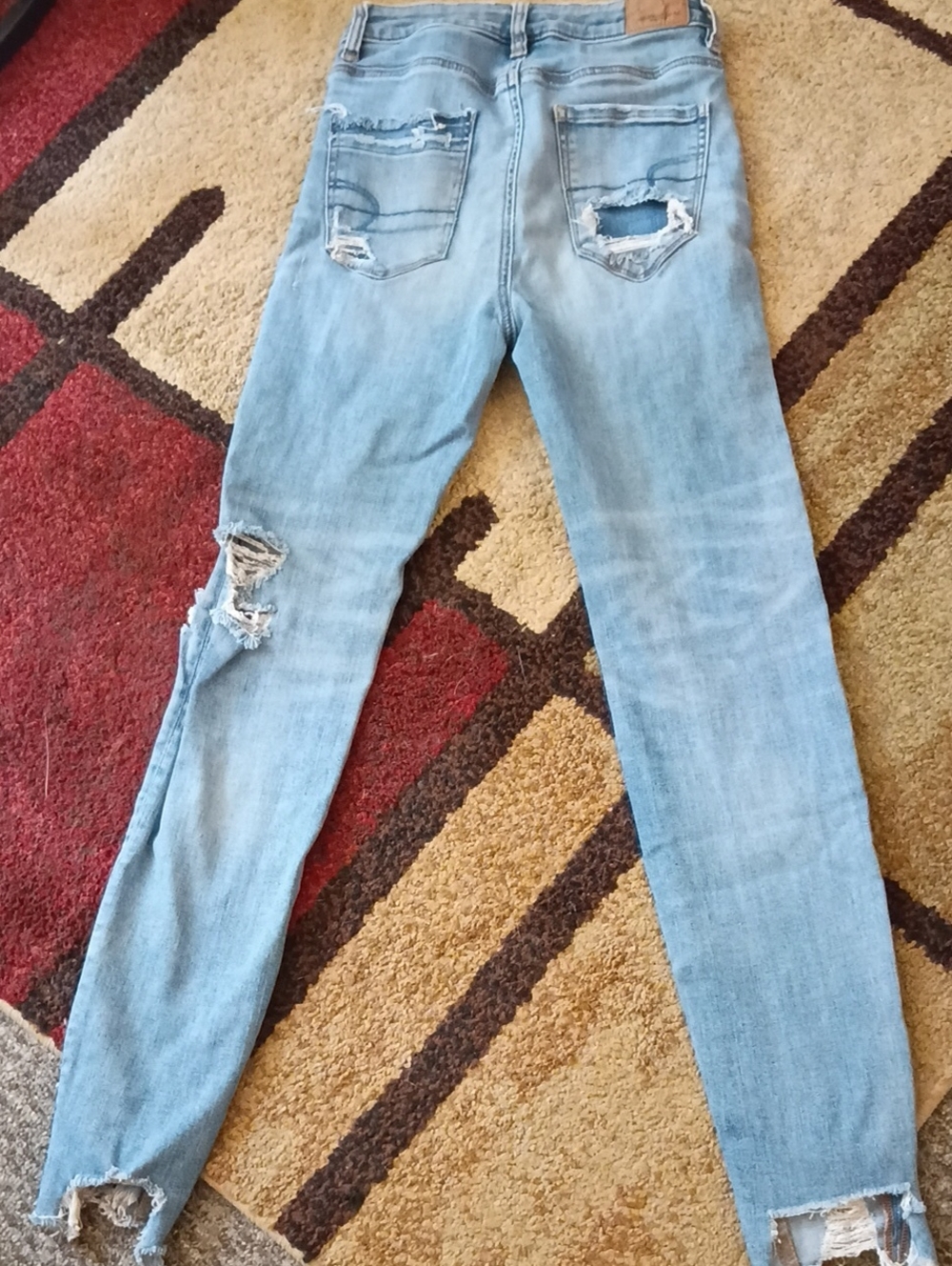 American Eagle Light Blue Distressed Women’s Jeans Size 0